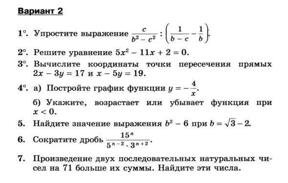 Контрольная работа(итоговая