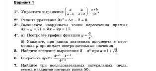 Контрольная Работа по Алгебре Макарычев