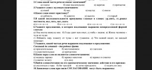 Контрольная Работа по Русскому Языку 8 Класс